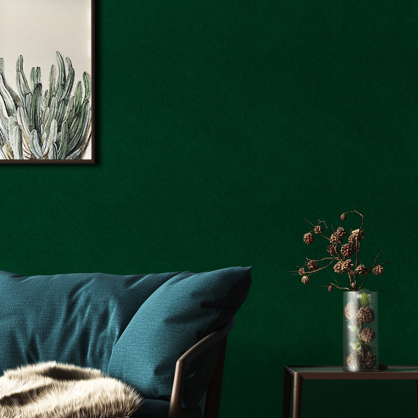 Self Adhesive Green Velvet Fabric