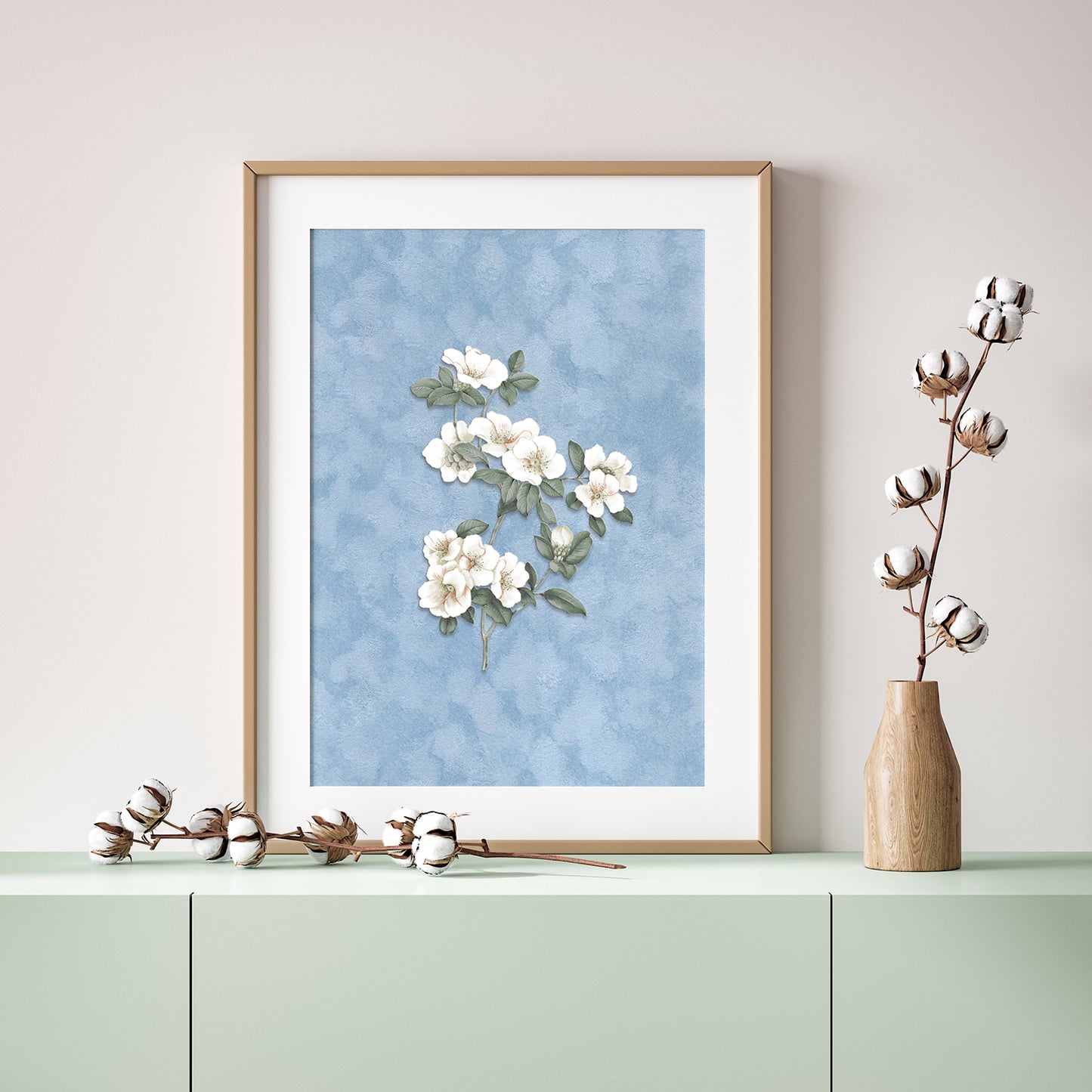 Light Blue Removable Velvet Wallpaper
