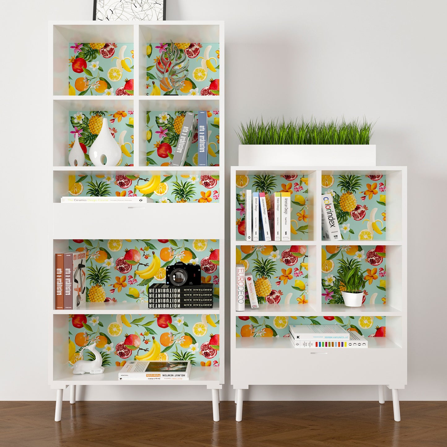 Decorative Lemon Citrus Floral Wallpaper