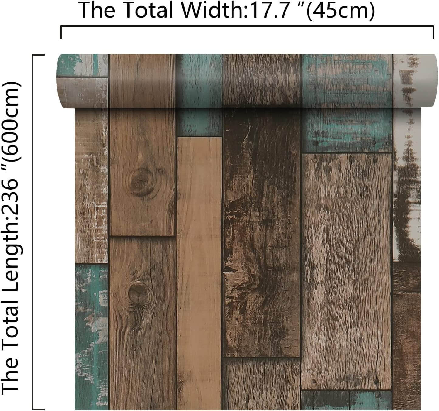 17.7in-wide-by-236in-long-green-and-brown-wood-plank-wallpaper-vinyl-sticker-roll