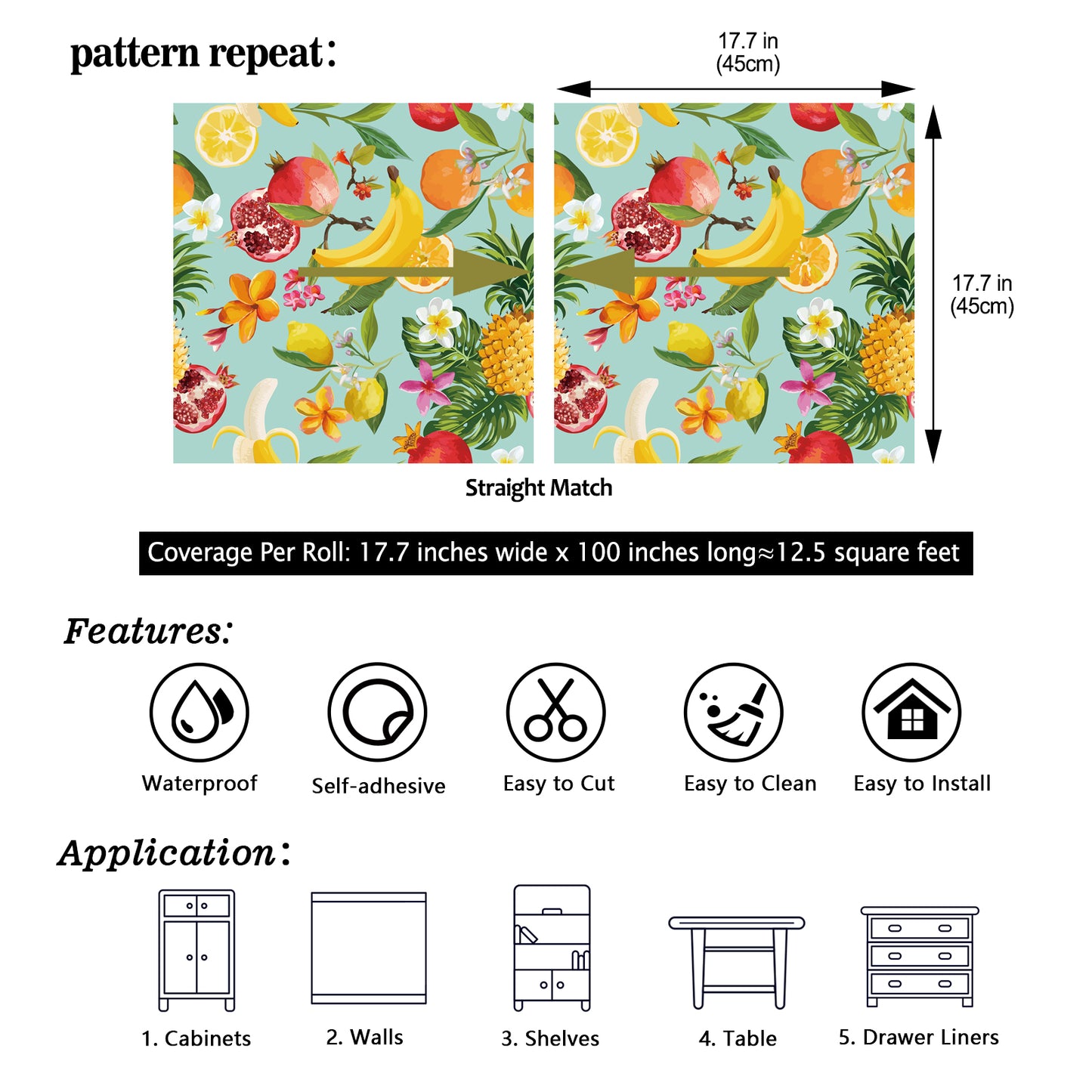 Decorative Lemon Citrus Floral Wallpaper