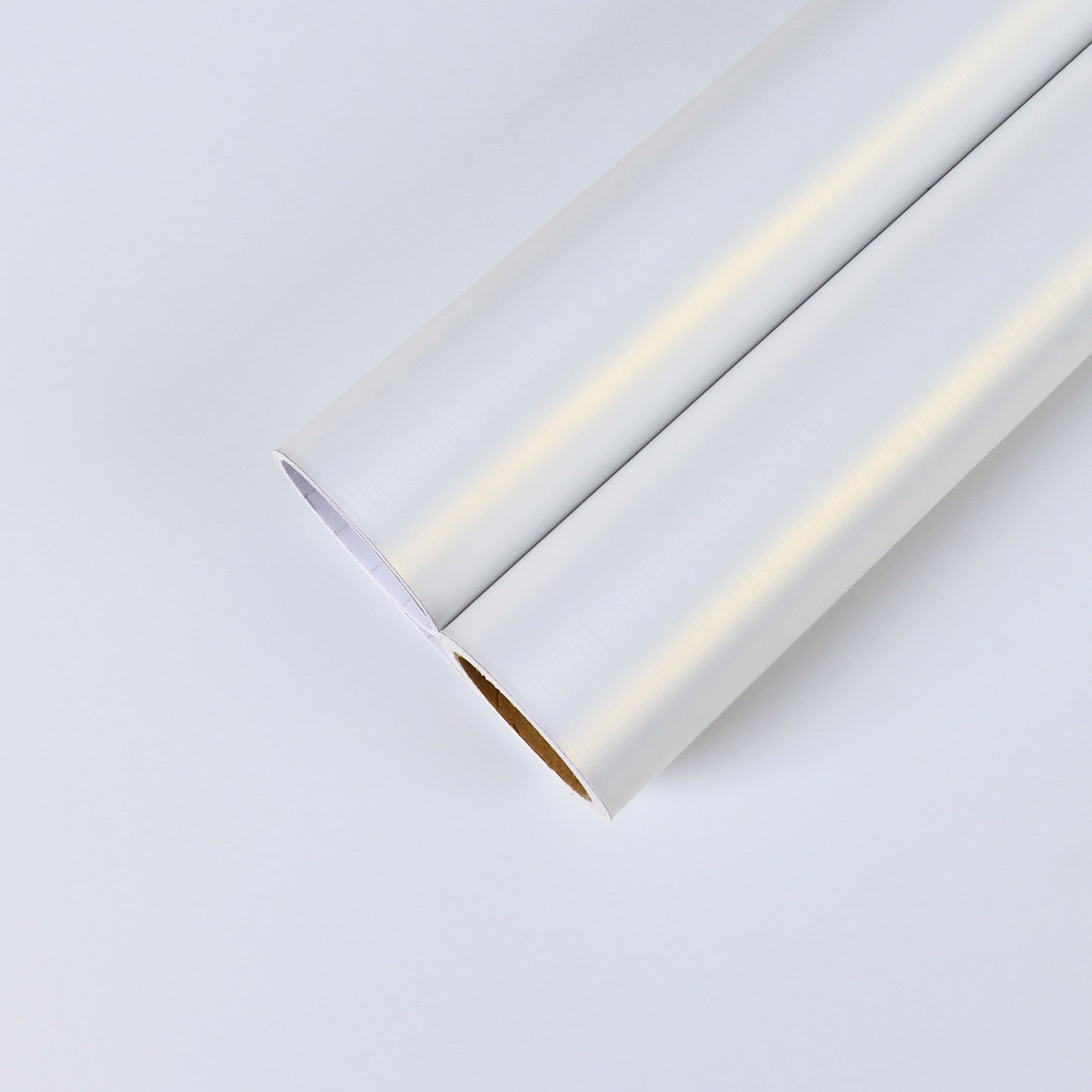Bright White Stainless Steel Contact Paper