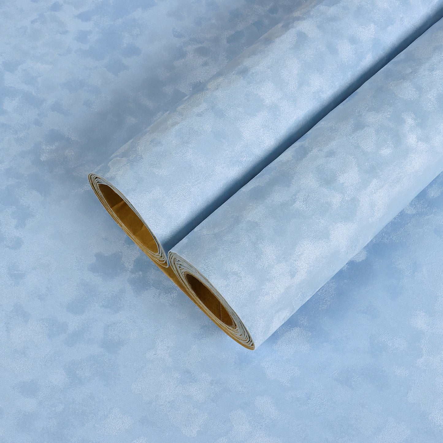 Light Blue Removable Velvet Wallpaper