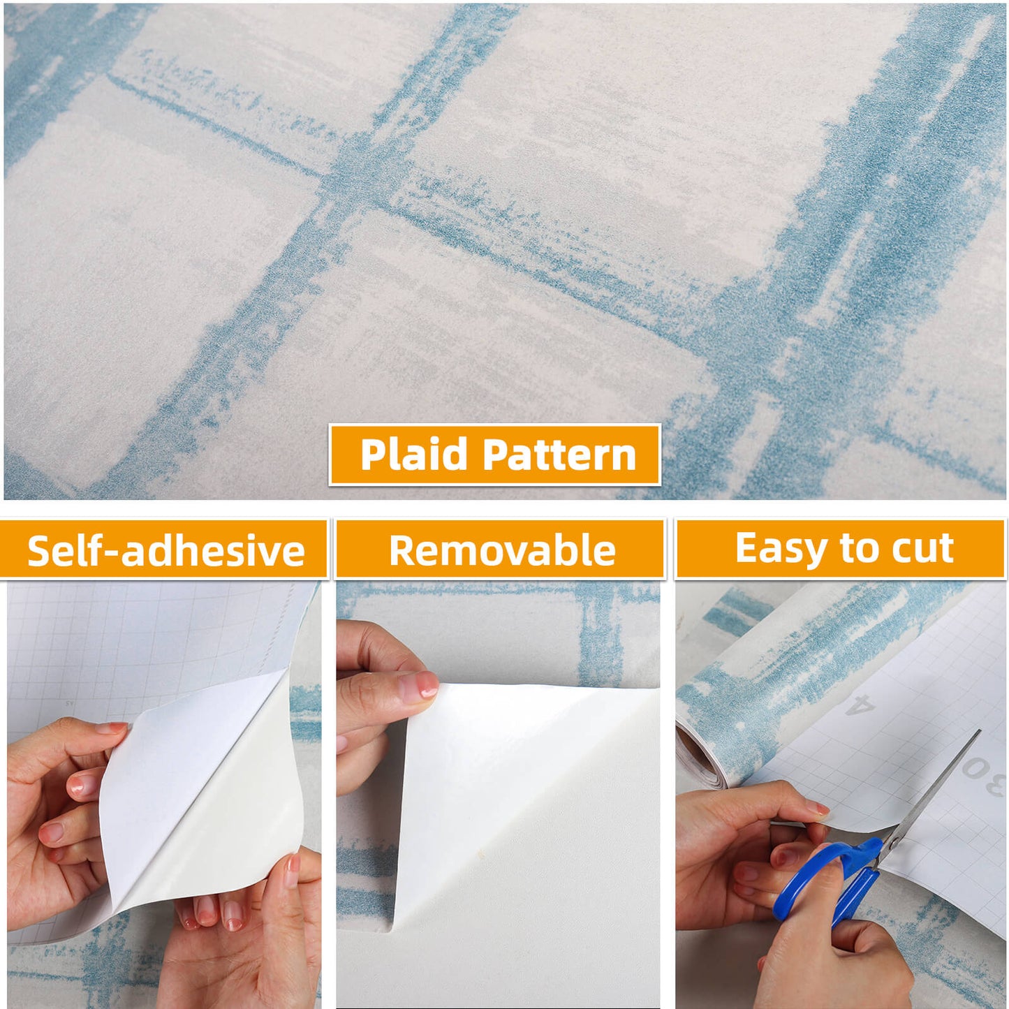 blue-plaid-wallpaper-features-easy-to-cut-removable