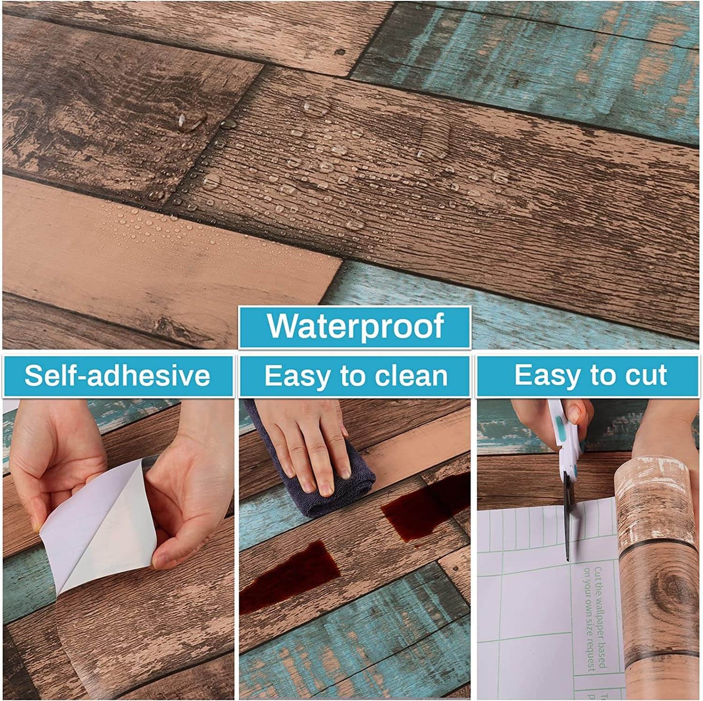 features-easy-to-clean-and-cut-green-and-brown-wood-plank-wallpaper