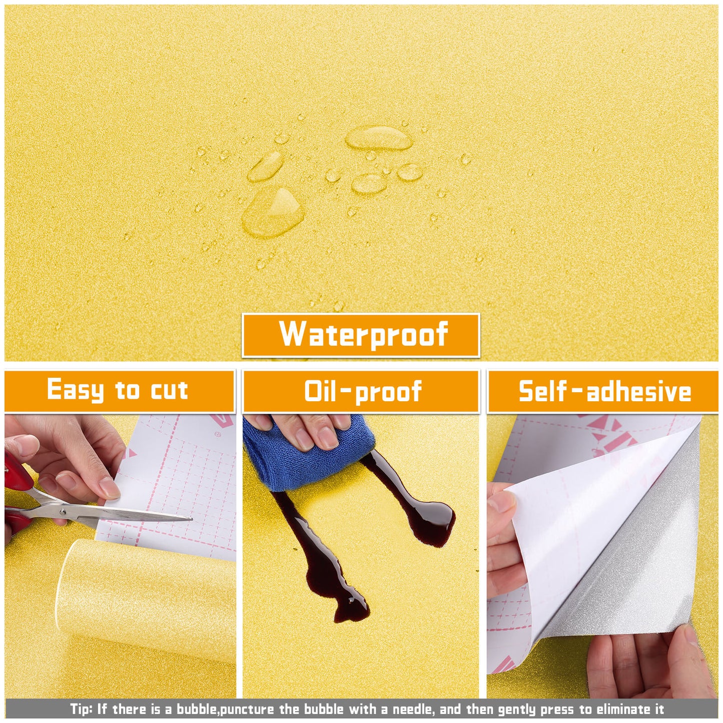 gold-glitter-wallpaper-features-easy-to-cut-waterproof