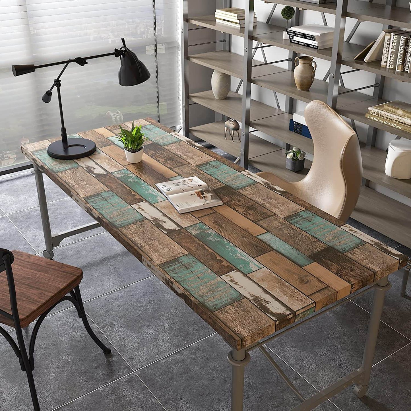 removable-green-and-brown-wood-shiplap-plank-countertop-sticker