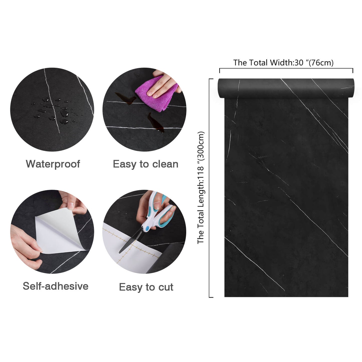 30in-wide-118in-long-black-marble-vinyl-wall-sticker-roll