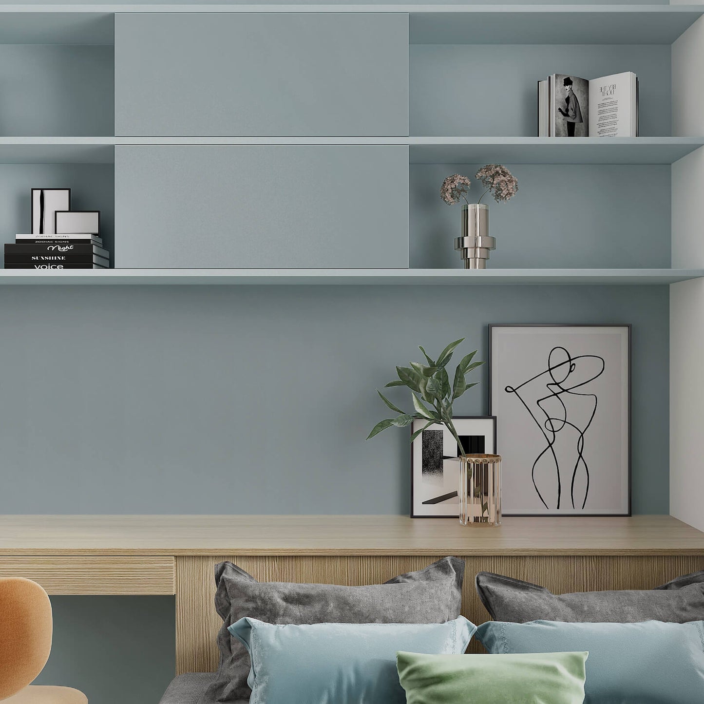 light-blue-wallpaper-for-shelf-decorative-desk