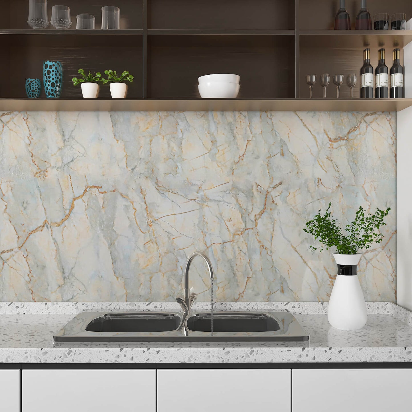 peel-and-stick-wall-paper-for-backsplash-faux-marbling