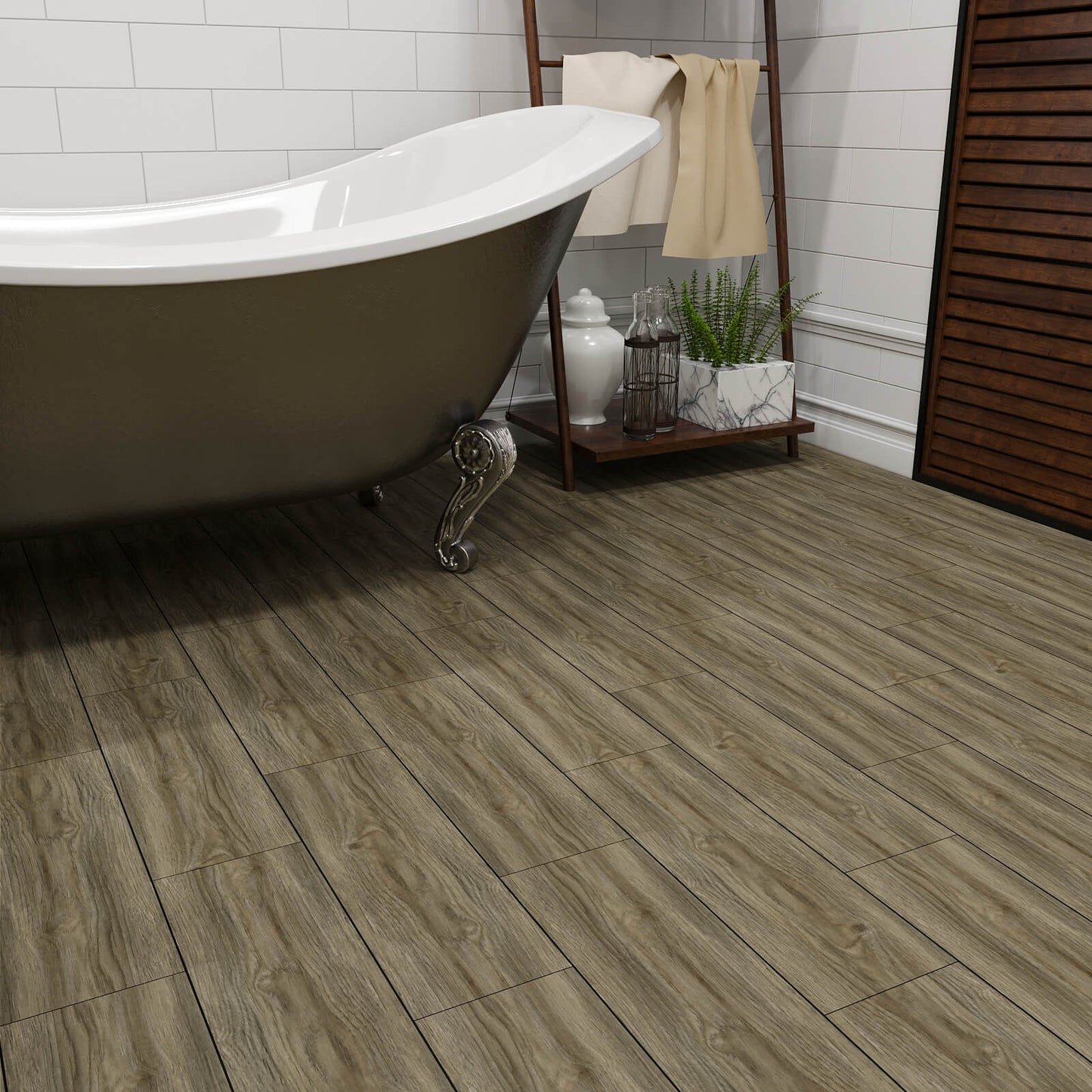 waterproof-vinyl-flooring-with-greyish-brown-wood-visual-for-bathroom