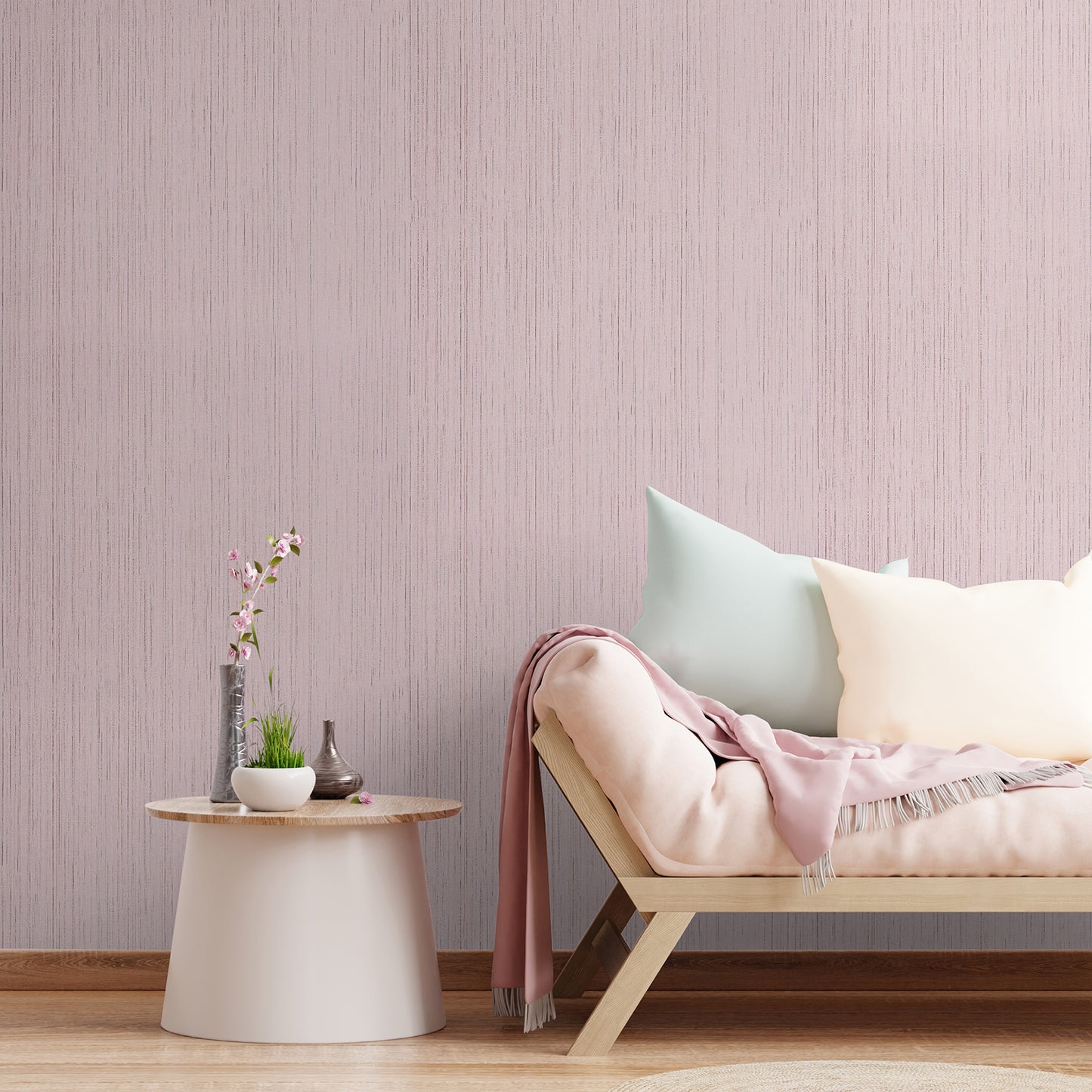Light Pink Faux Grasscloth Contact Paper