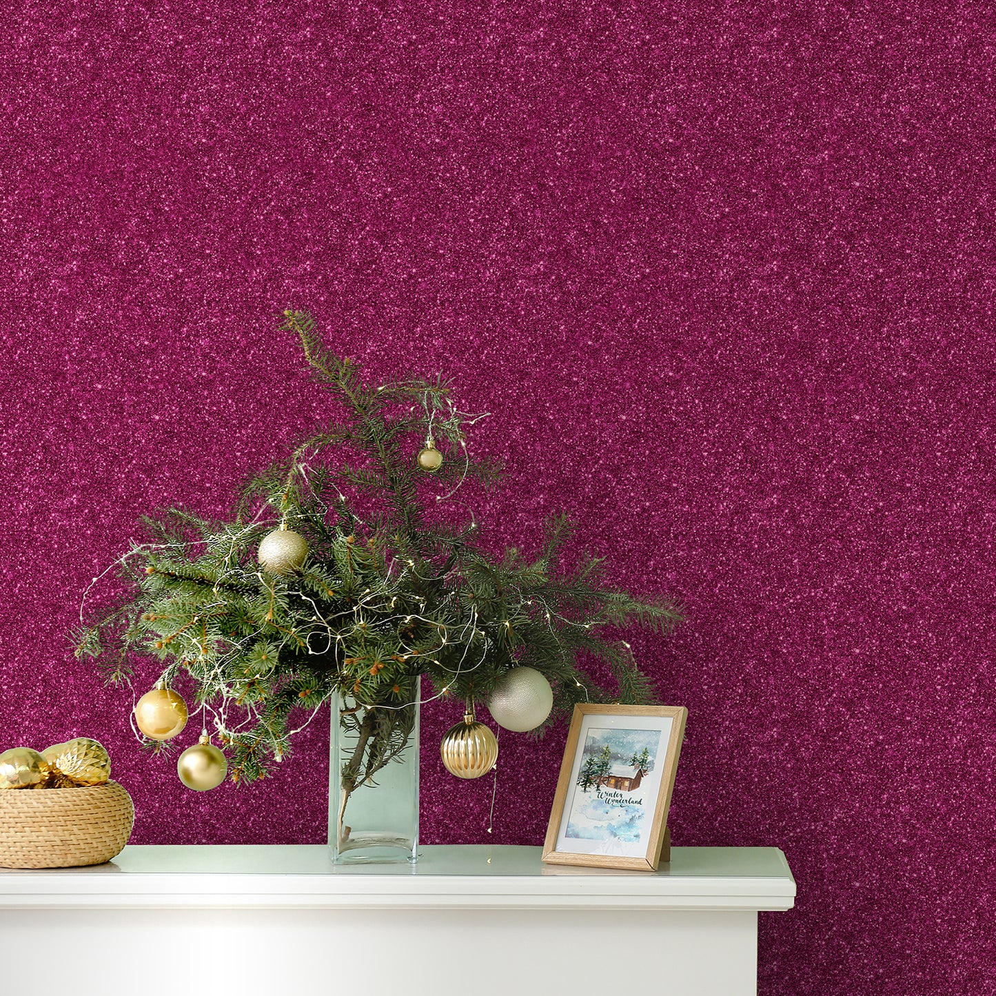 Hot Pink Glitter Contact Paper