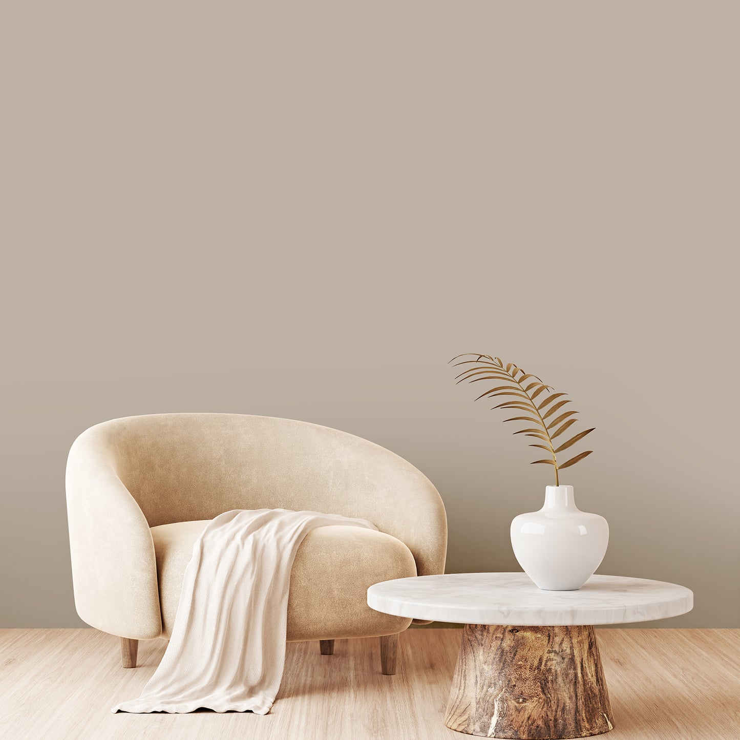 Solid Beige Wallpaper Thick Extra