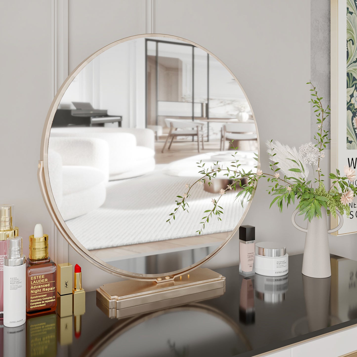 Reflective Silver Peel and Stick Vinyl Mirror Sticker