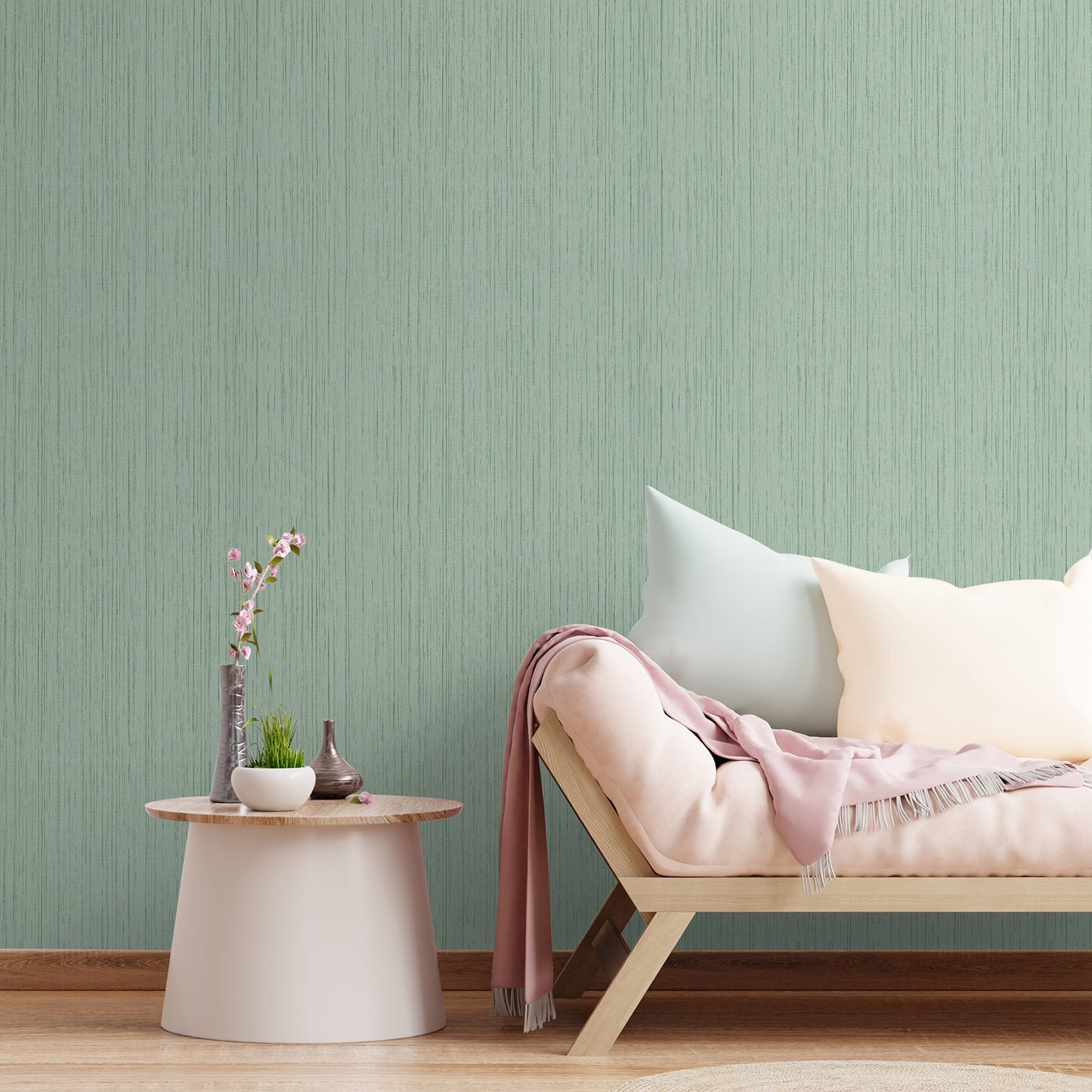 Light Green Faux Grasscloth Contact Paper