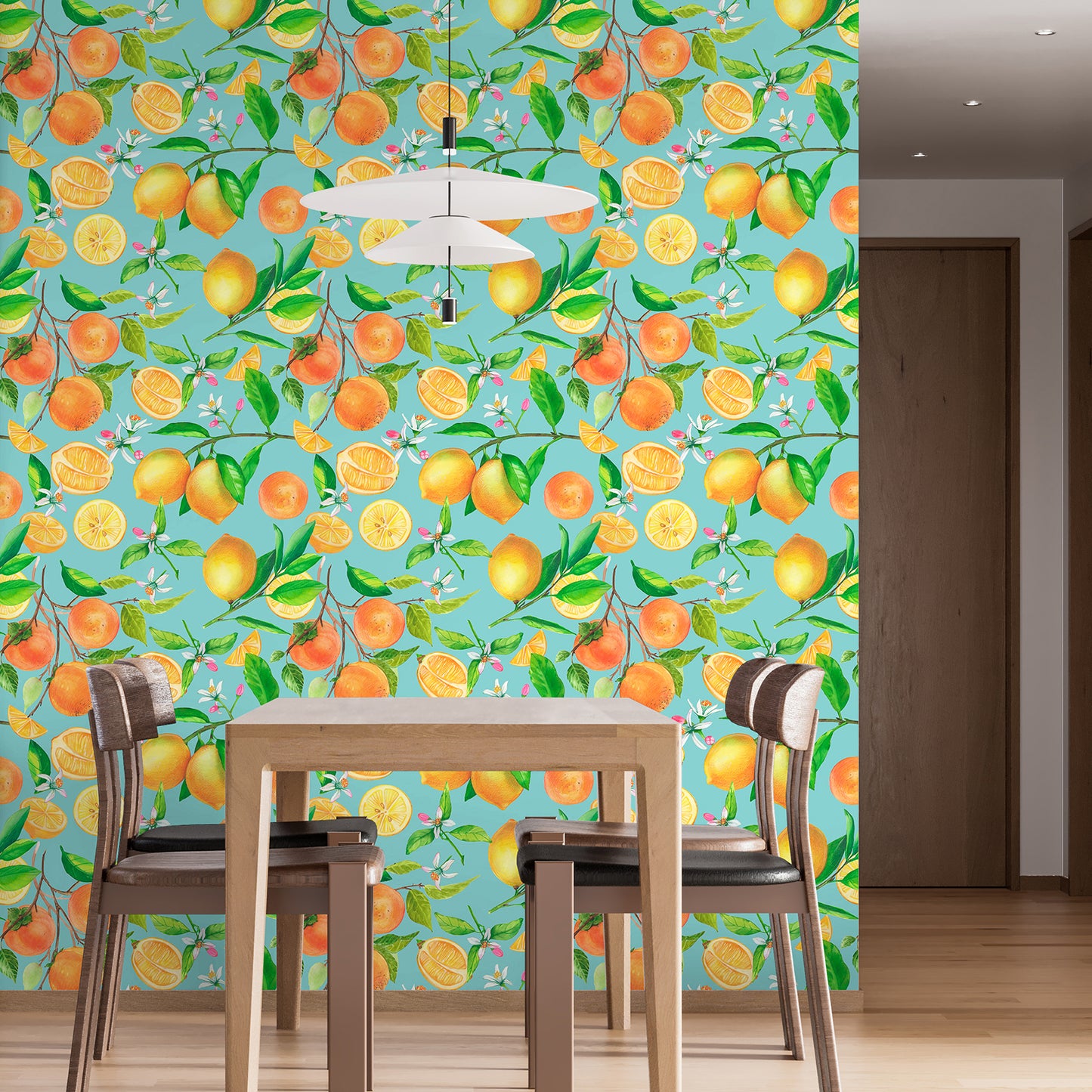 Orange Fruit Peel and Stick Wallpaper