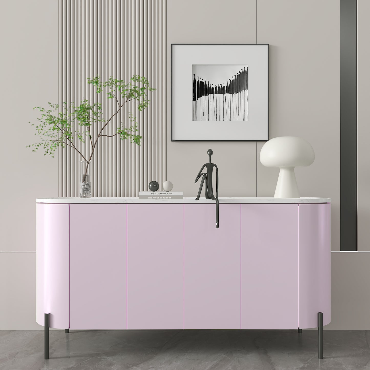 Light Pink Stainless Steel Contact Paper