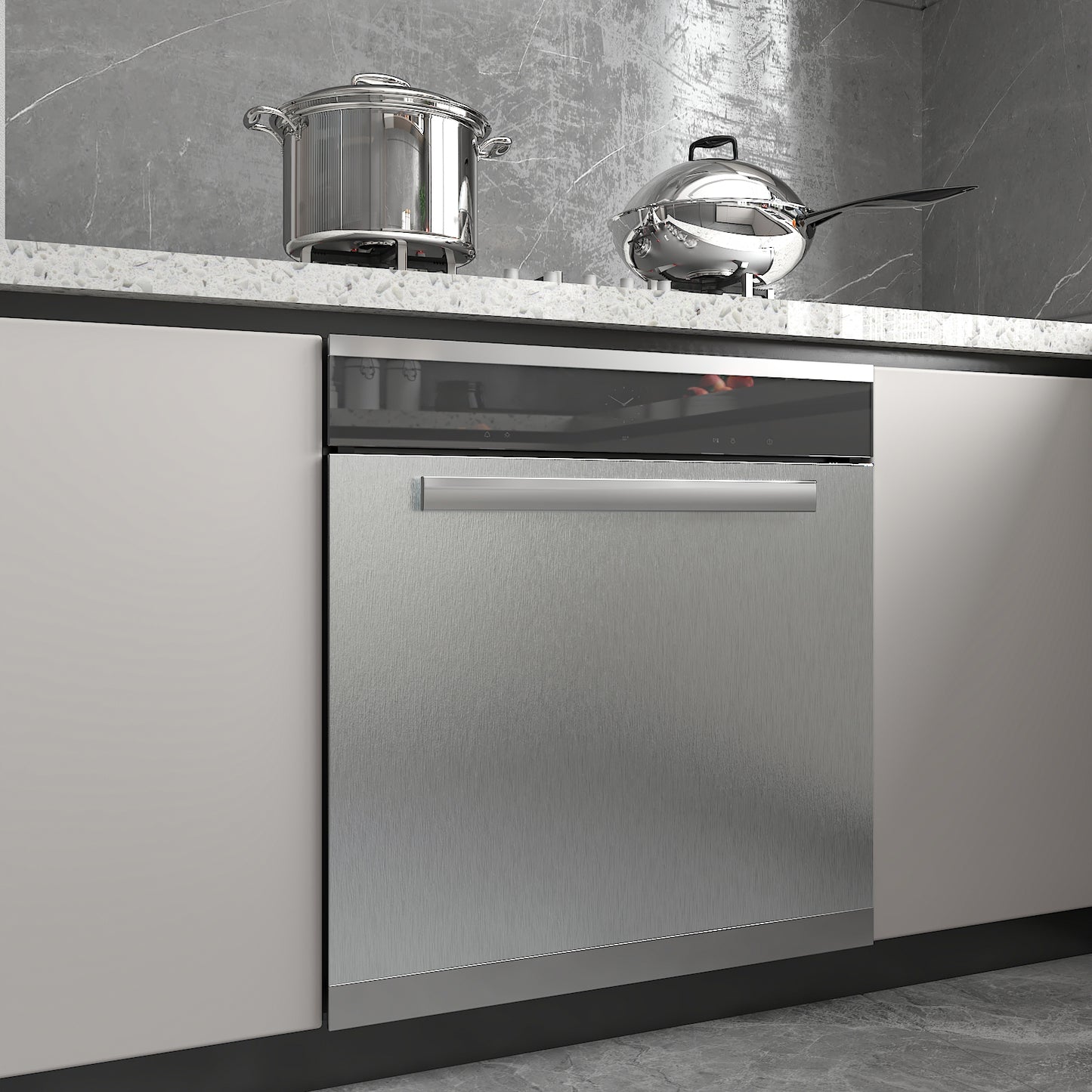 Silver Brushed Stainless Steel Contact Paper