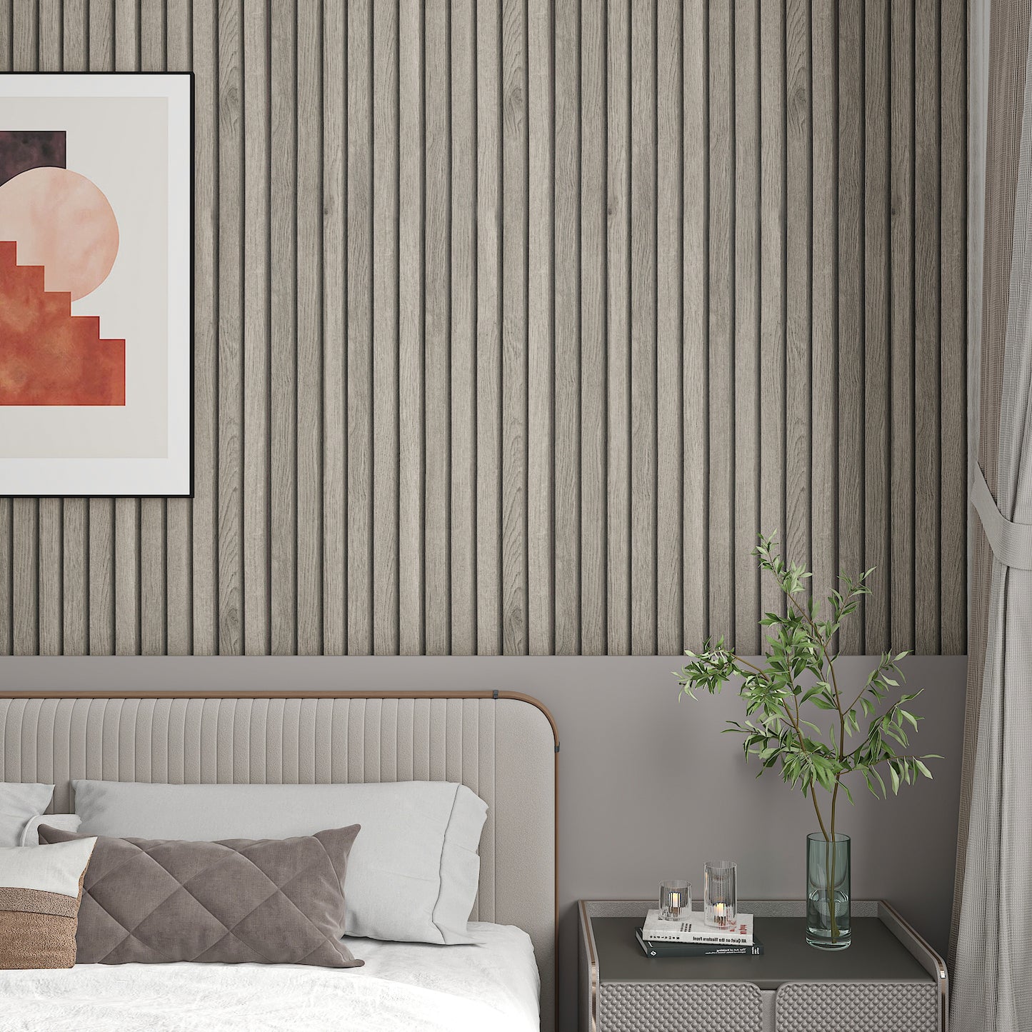Grey Wooden Slats Wallpaper