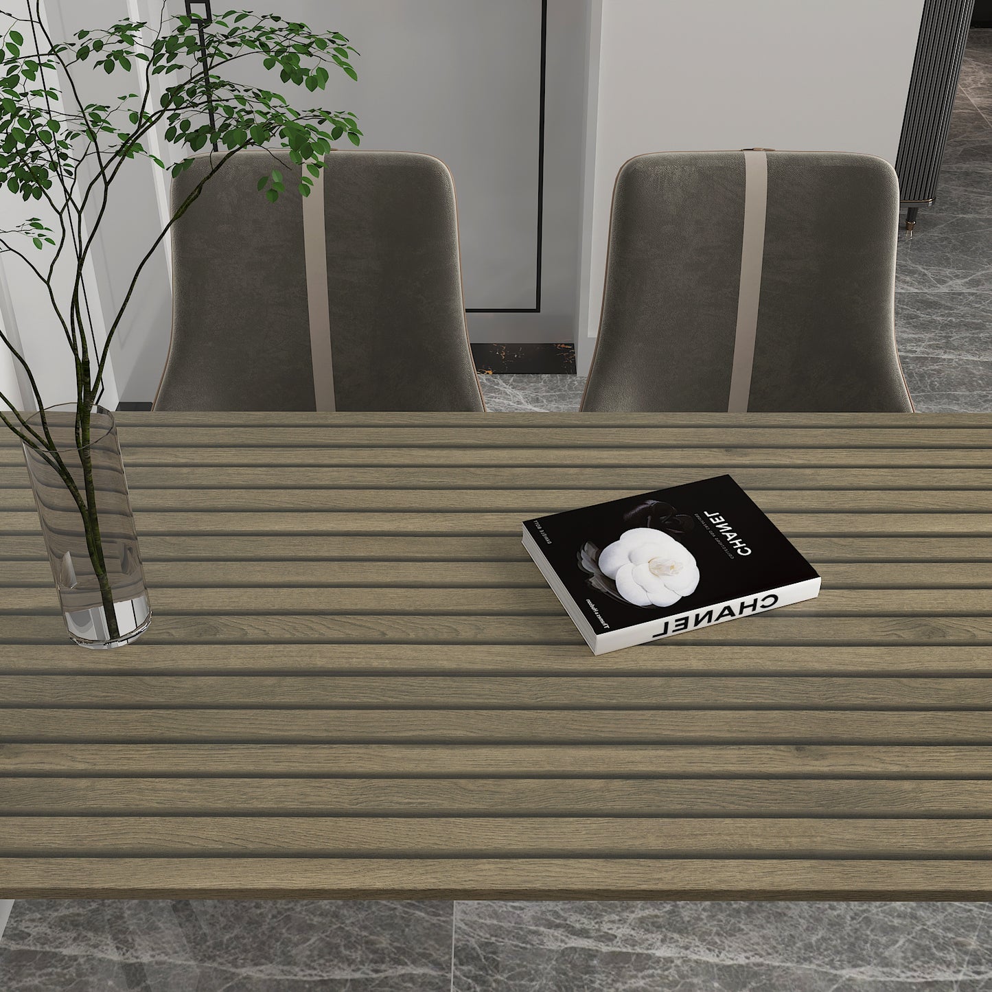 Grey and Yellow Wooden Slats Wallpaper