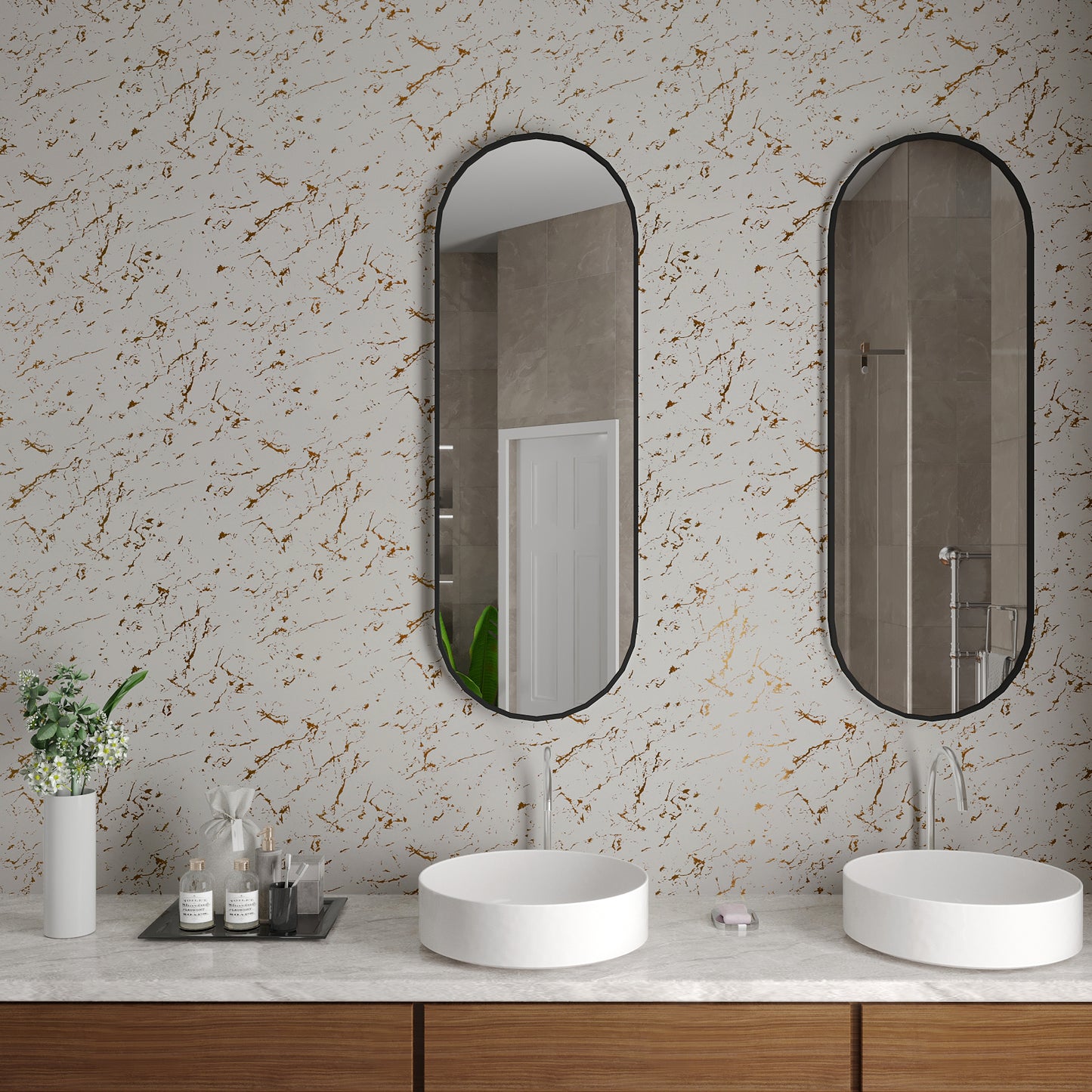 Matte White Gold Marble Contact Paper