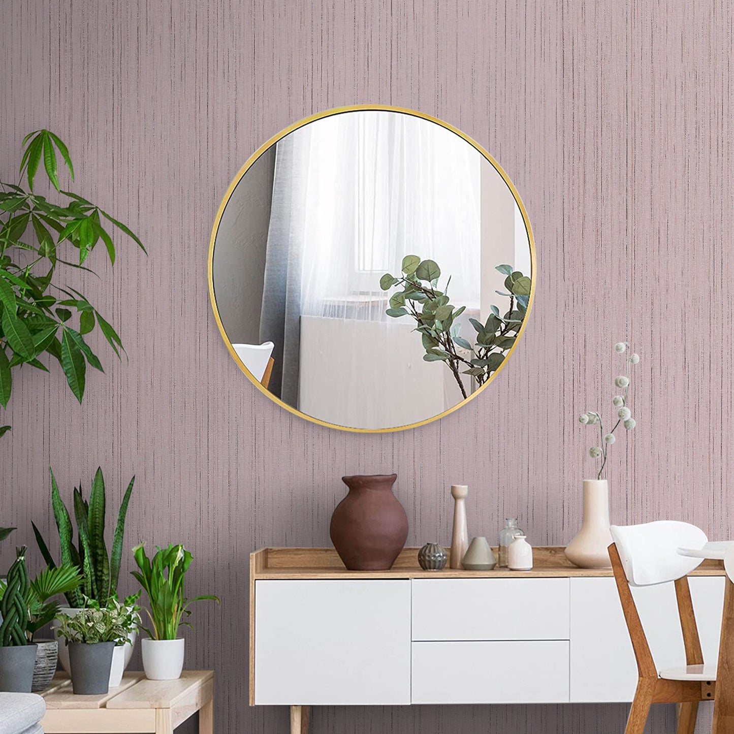 Light Pink Faux Grasscloth Contact Paper
