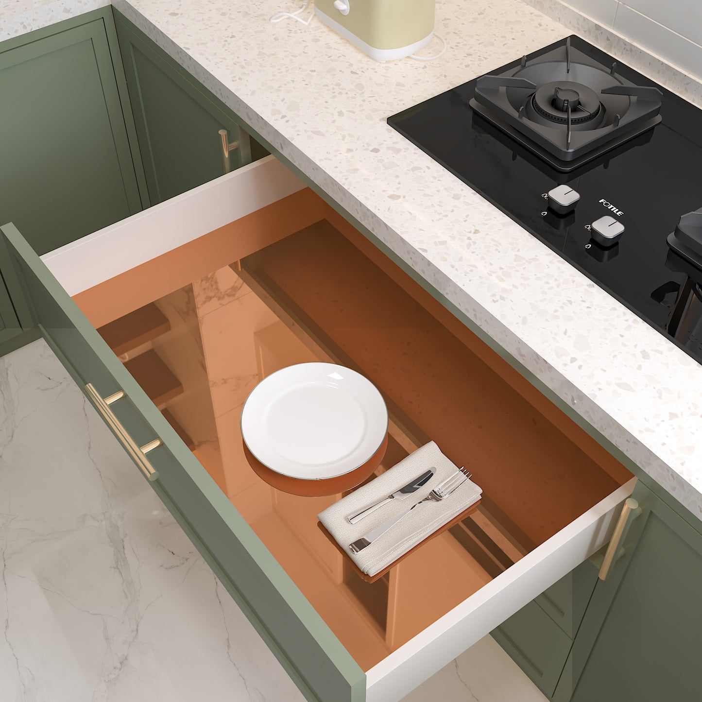 Copper Peel and Stick Vinyl Mirror Sticker