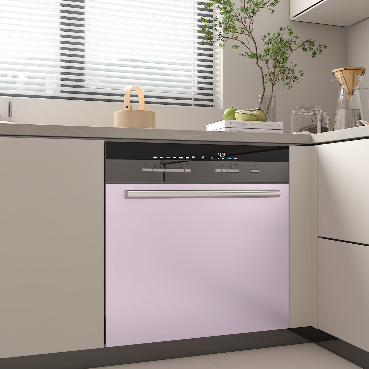 Light Pink Stainless Steel Contact Paper