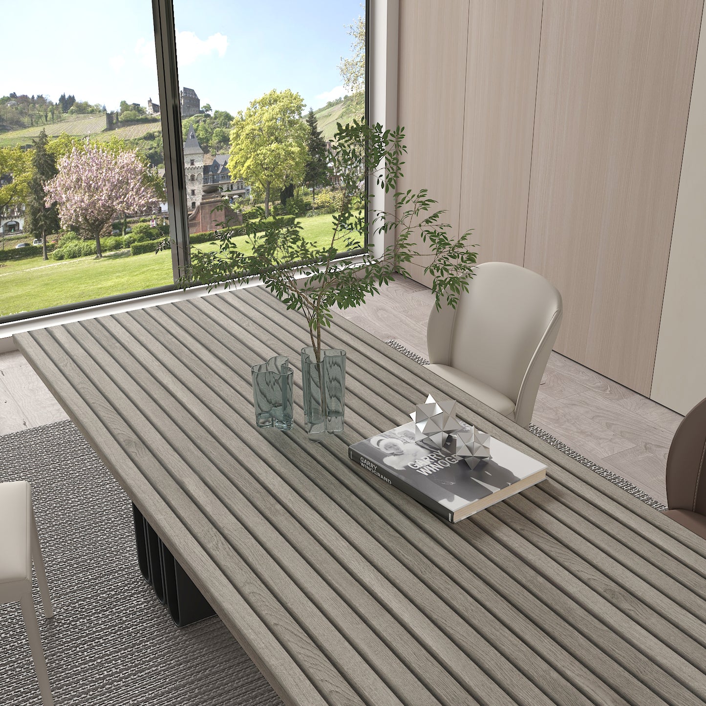 Grey Wooden Slats Wallpaper