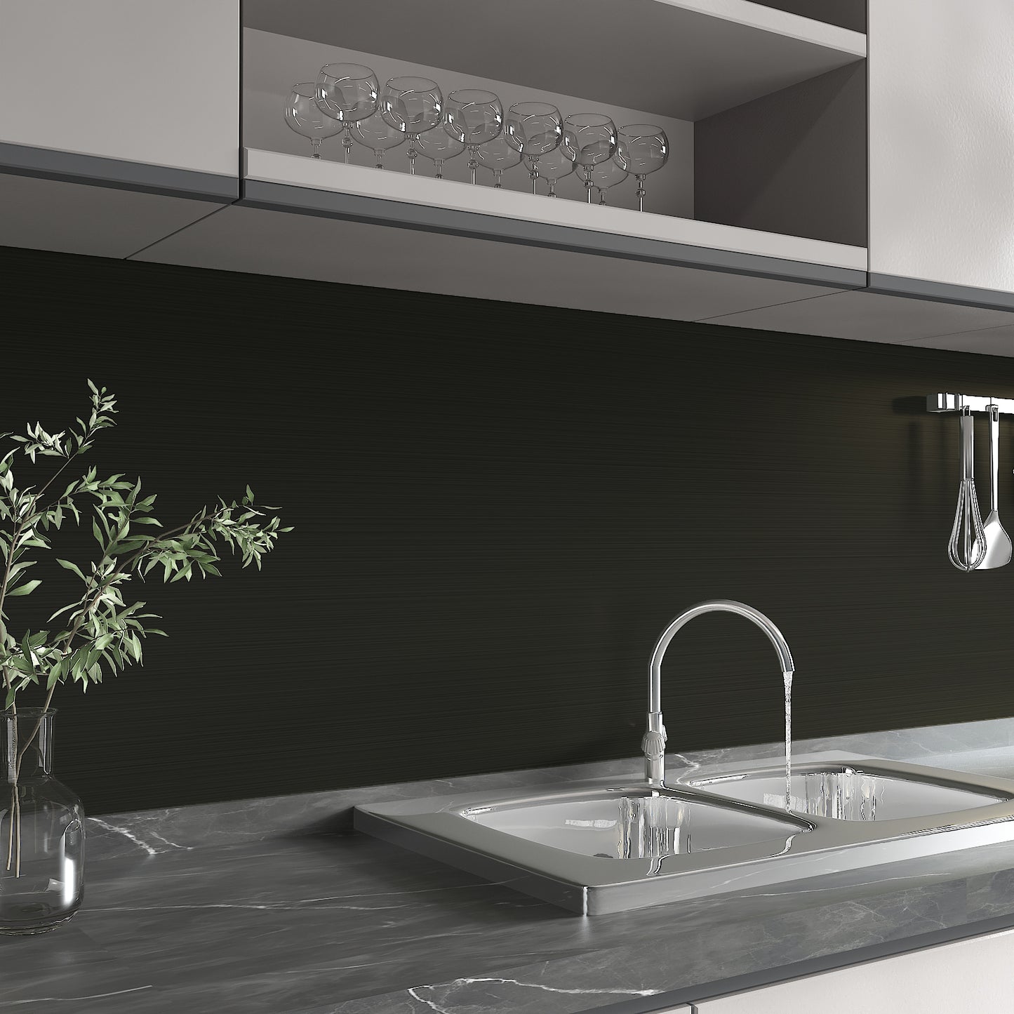 Bronze Black Brushed Stainless Steel Contact Paper