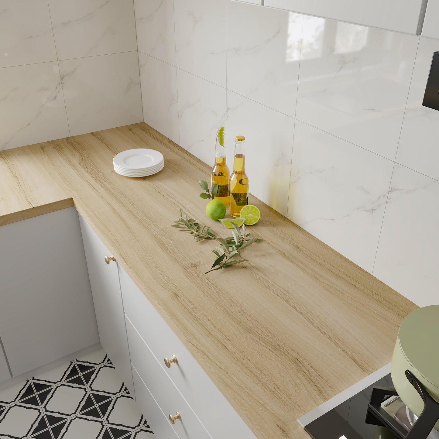 Light Oak Wood Grain Contact Paper