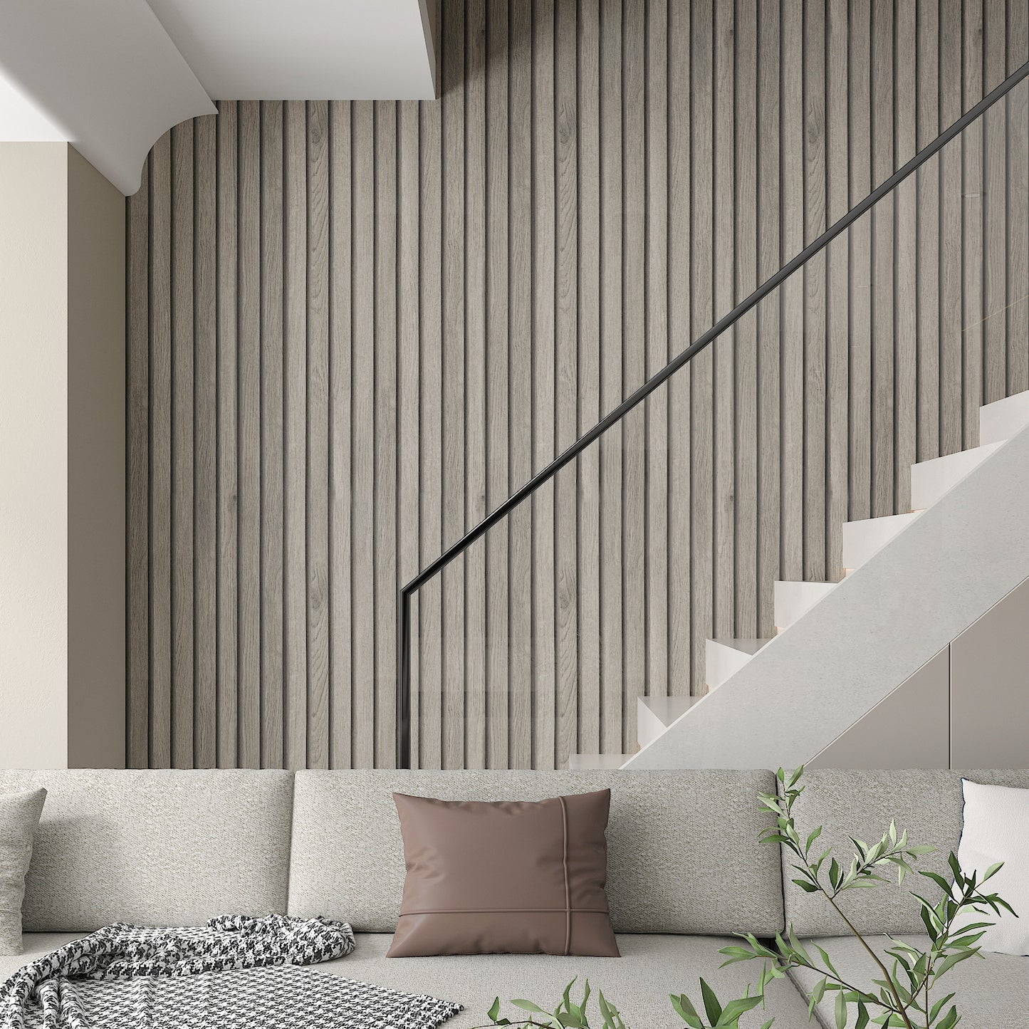 Grey Wooden Slats Wallpaper