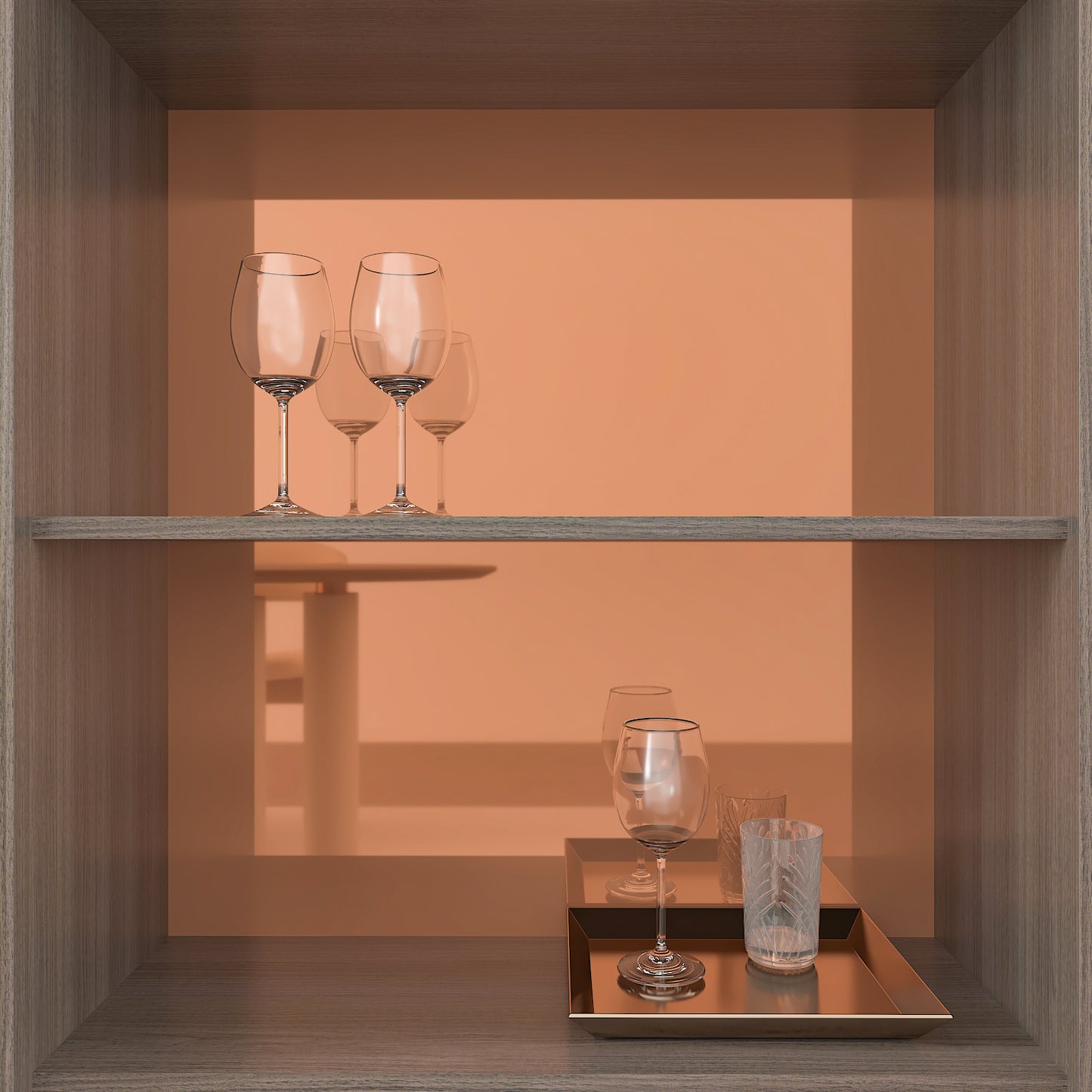 Copper Peel and Stick Vinyl Mirror Sticker