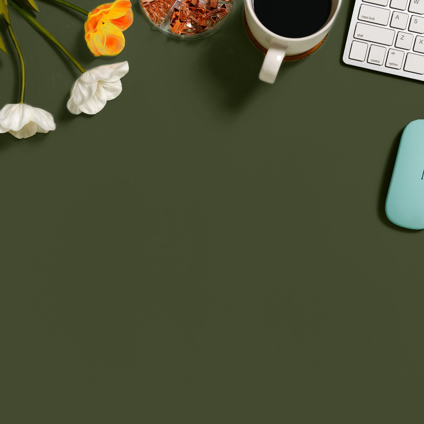 Thickened Olive Green Wallpaper