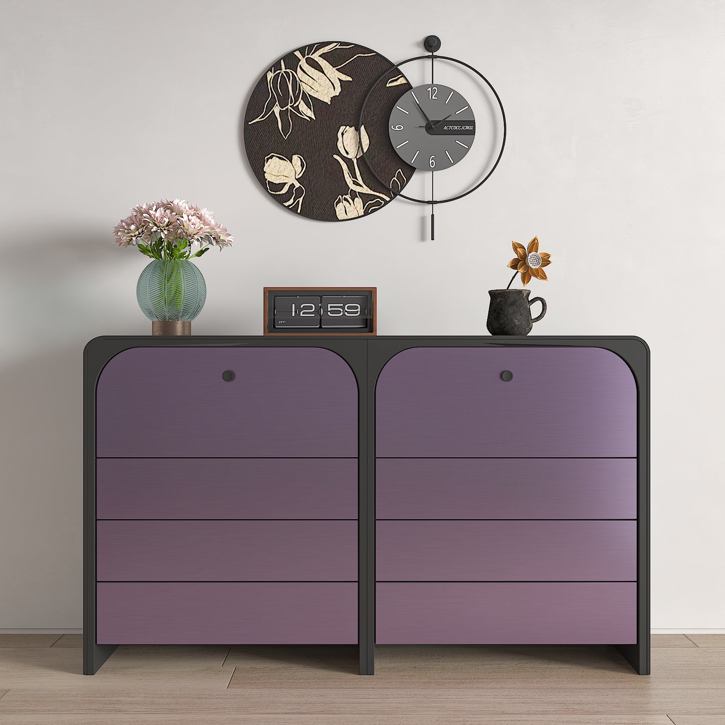 Purple Brushed Stainless Steel Contact Paper