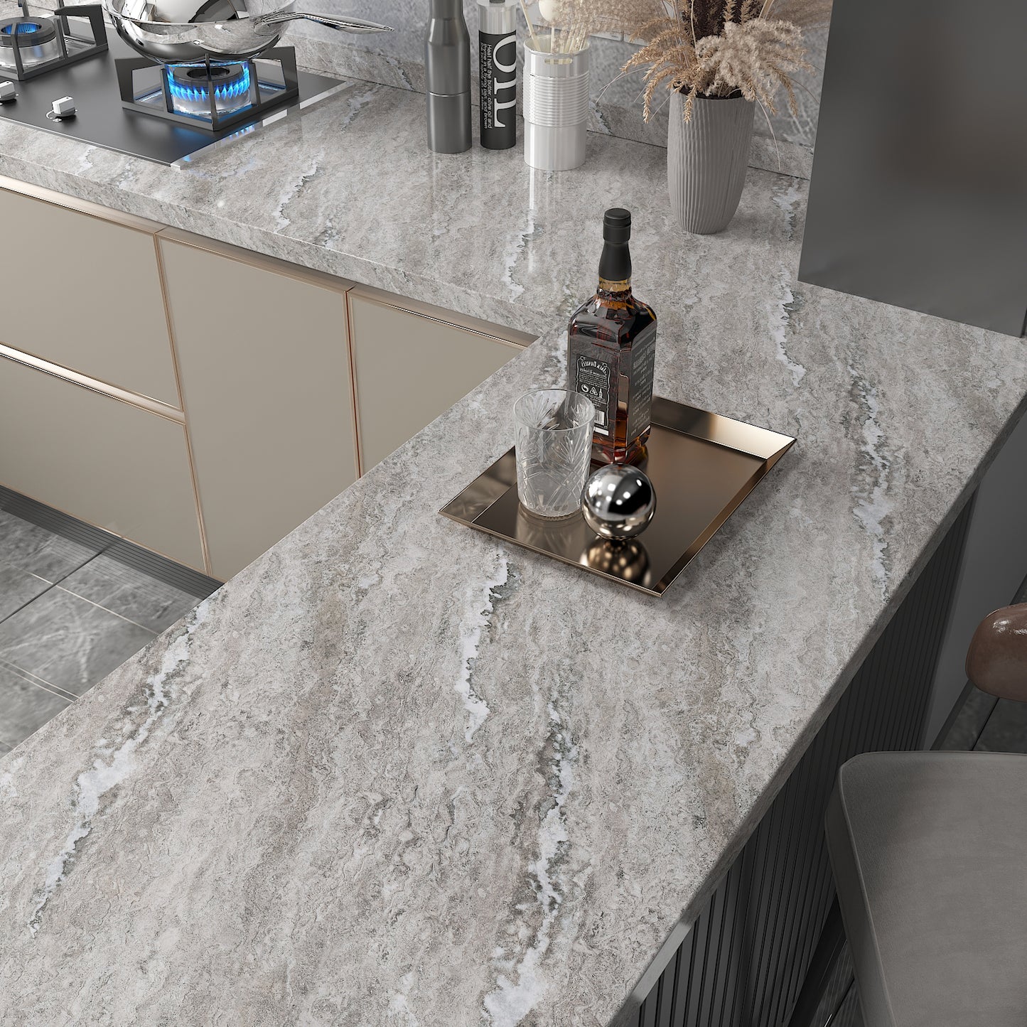 Grey Marble Peel and Stick Contact Paper