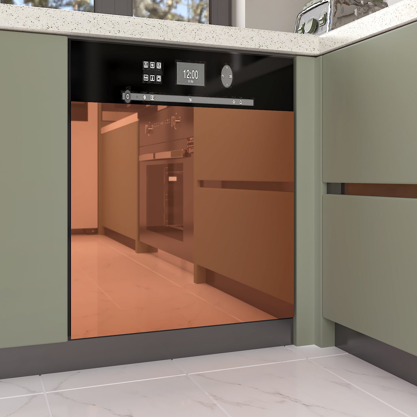 Copper Peel and Stick Vinyl Mirror Sticker