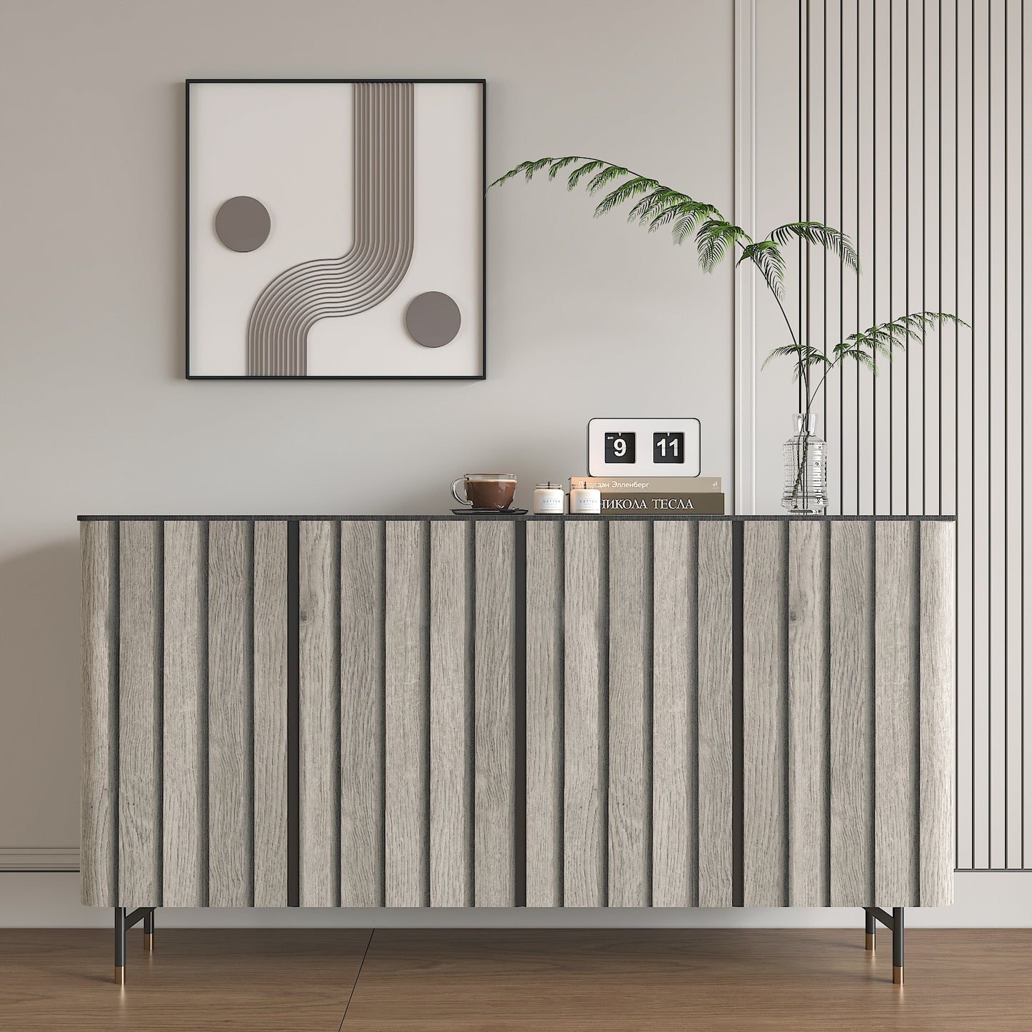 Grey Wooden Slats Wallpaper