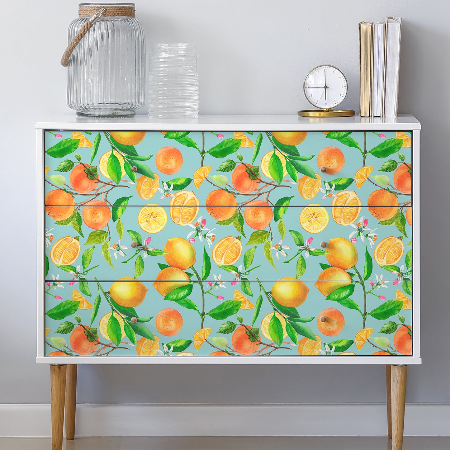 Orange Fruit Peel and Stick Wallpaper
