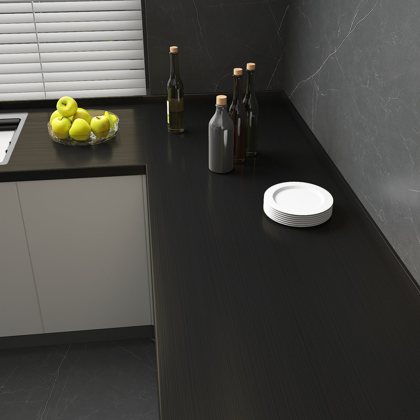 Bronze Black Brushed Stainless Steel Contact Paper
