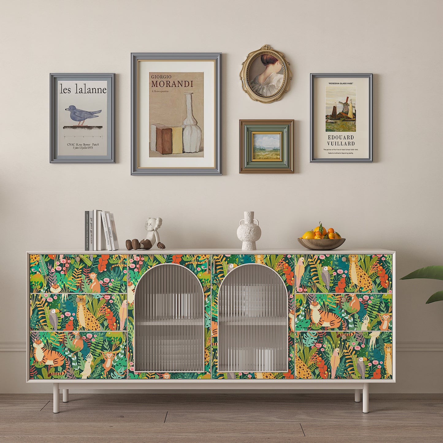 Jungle Animals Nursery Floral Wallpaper