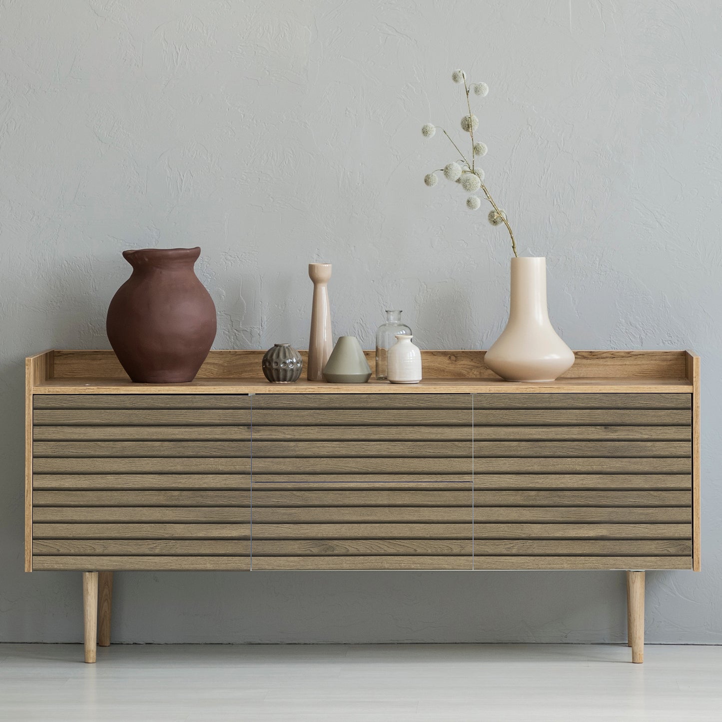 Grey and Yellow Wooden Slats Wallpaper