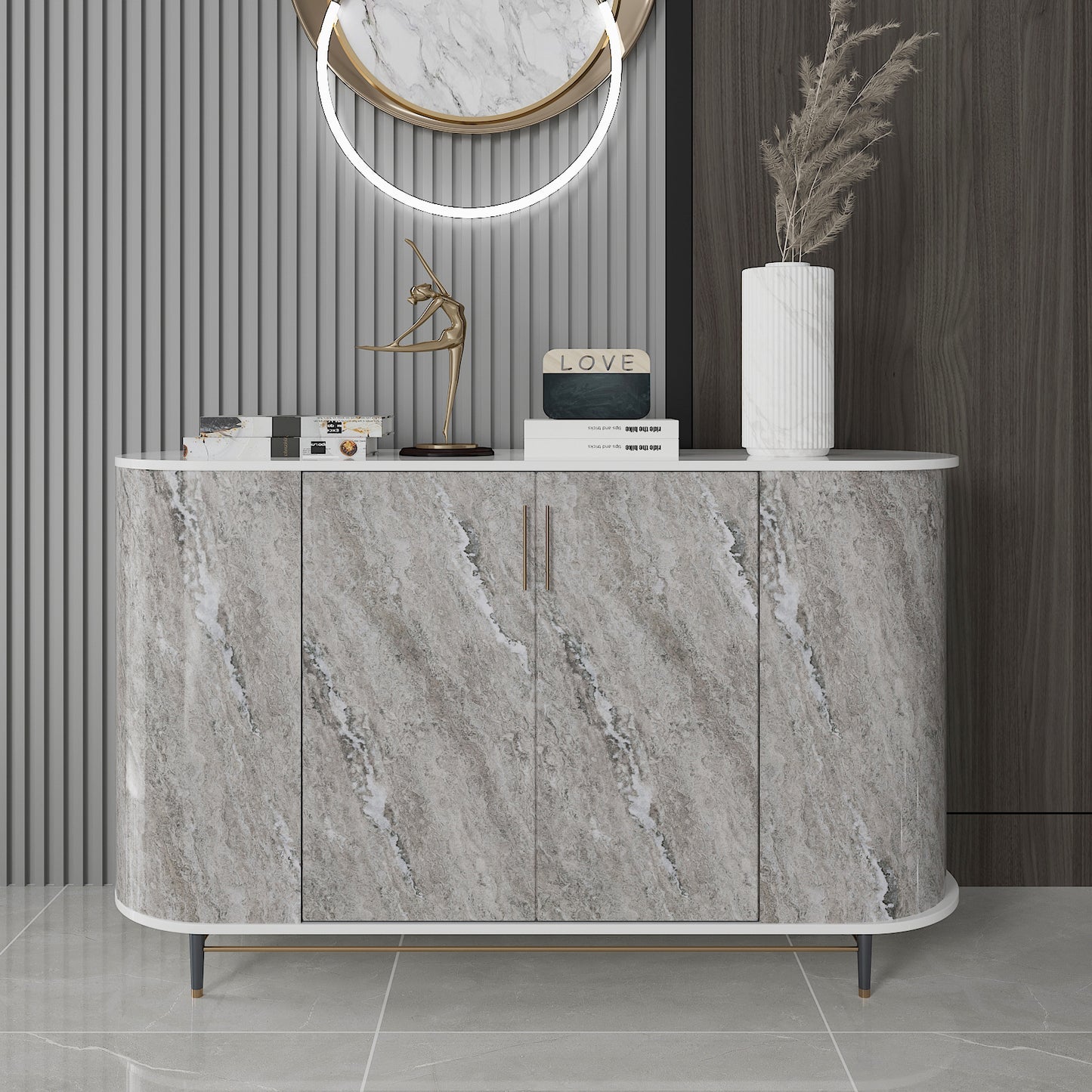 Grey Marble Peel and Stick Contact Paper