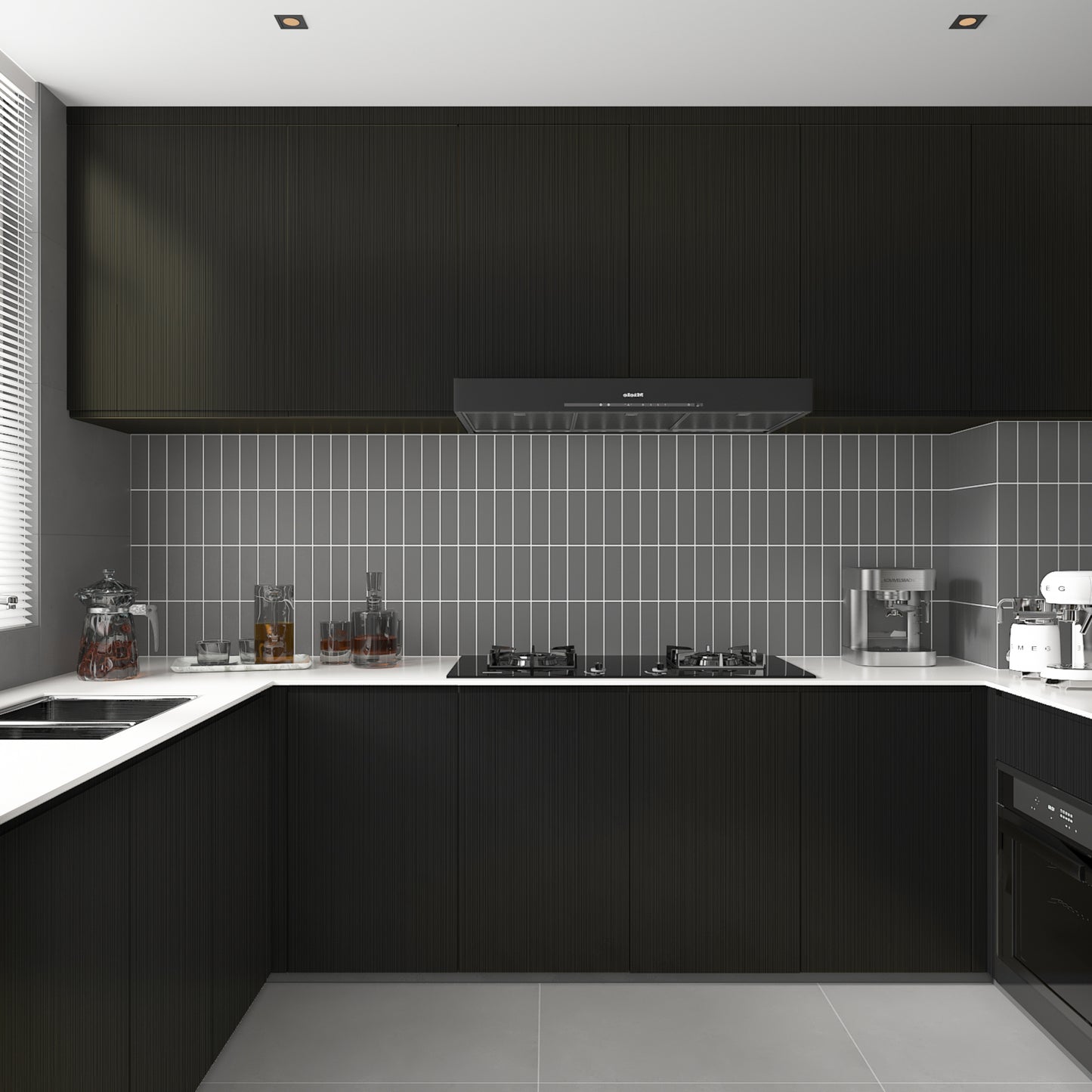 Bronze Black Brushed Stainless Steel Contact Paper