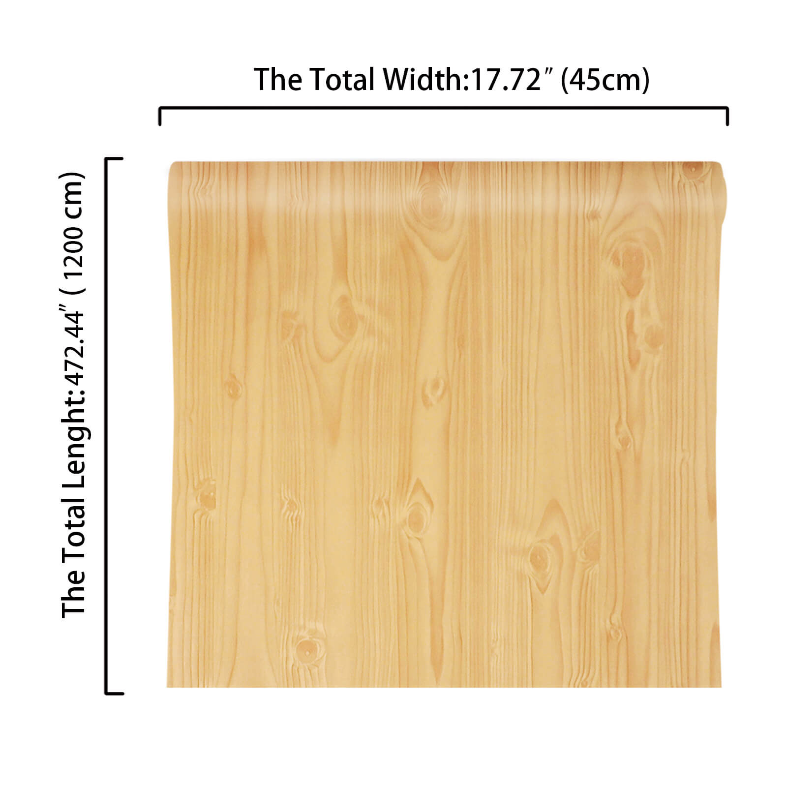     17.7in-wide-472in-long-yellow-wood-vinyl-paper-roll