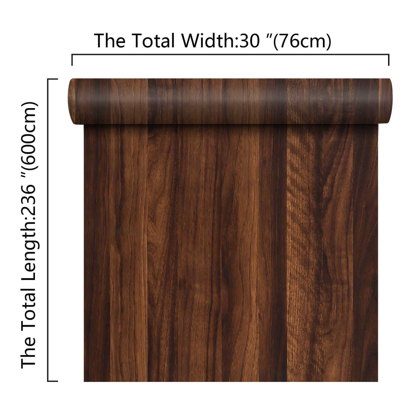     30in-wide-236in-long-brown-wood-vinyl-paper-roll