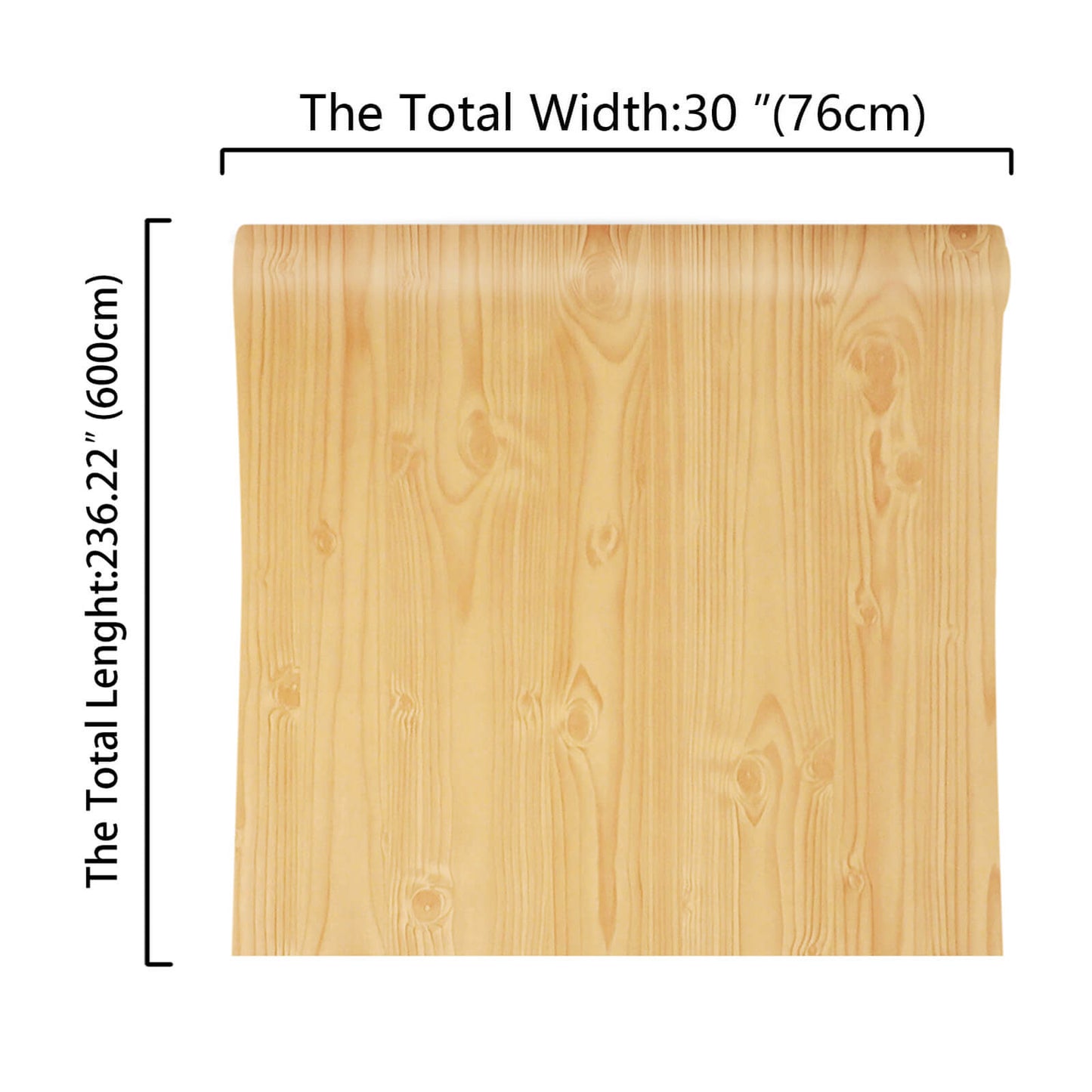 30in-wide-236in-long-yellow-wood-vinyl-paper-roll