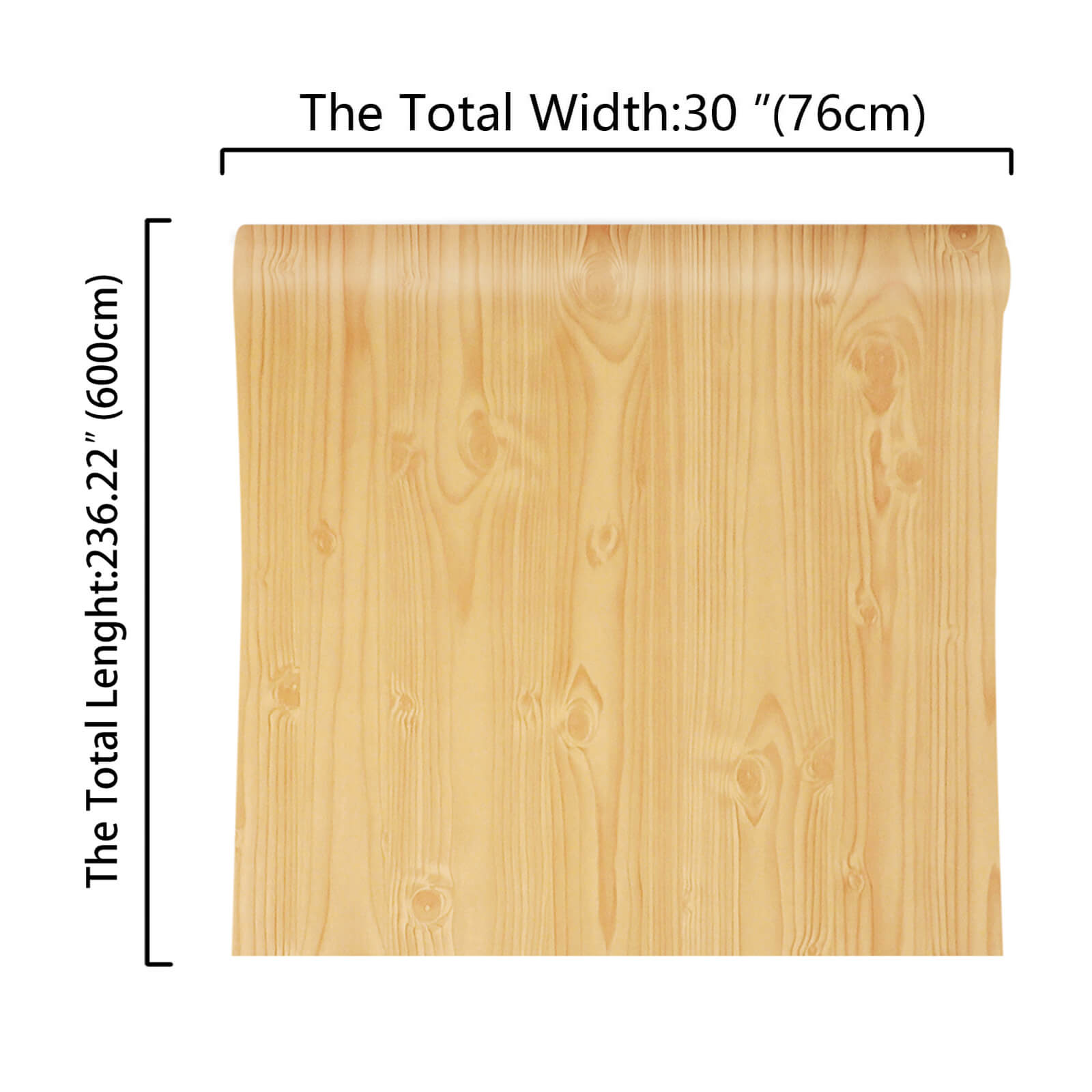 30in-wide-236in-long-yellow-wood-vinyl-paper-roll