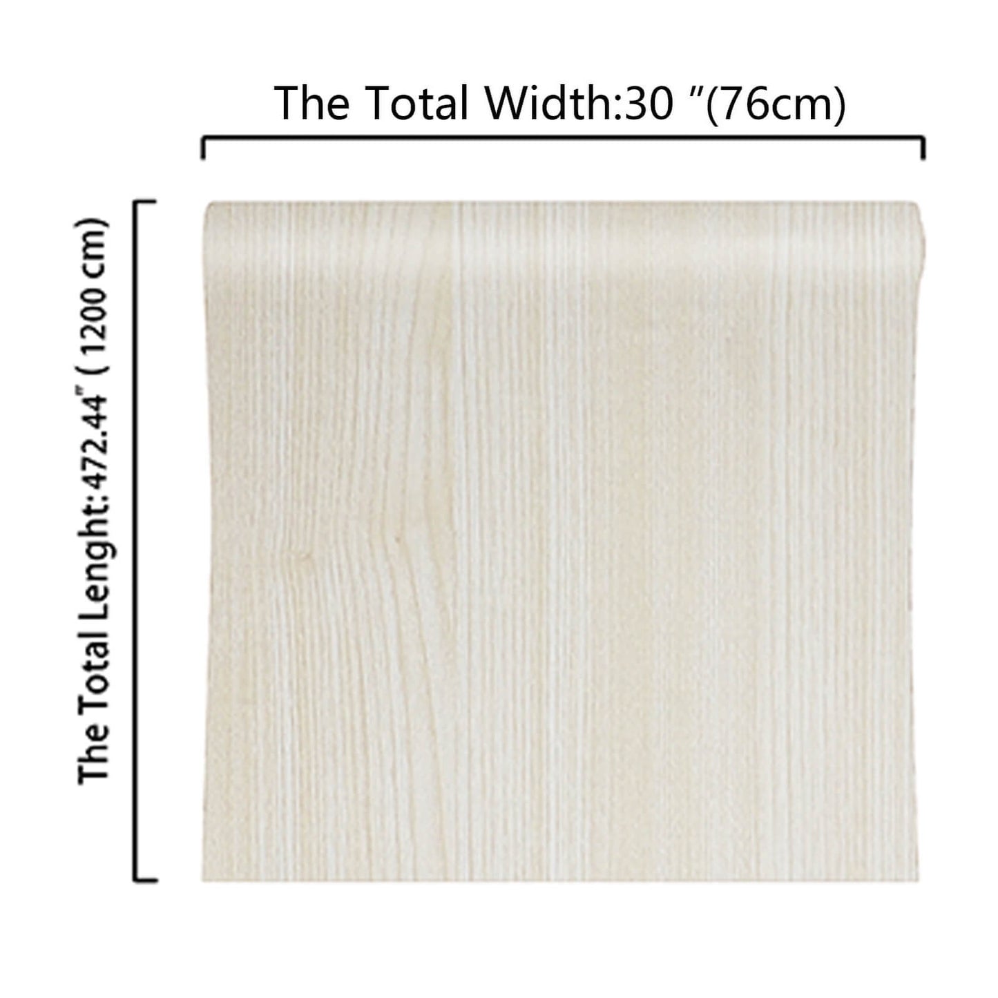    30in-wide-472in-long-white-wood-vinyl-paper-roll